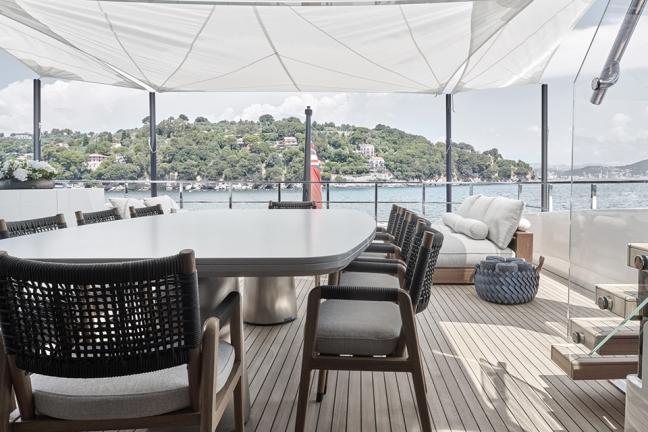 The outdoor furnishing of the Baglietto SuperYacht DOM 133 #3