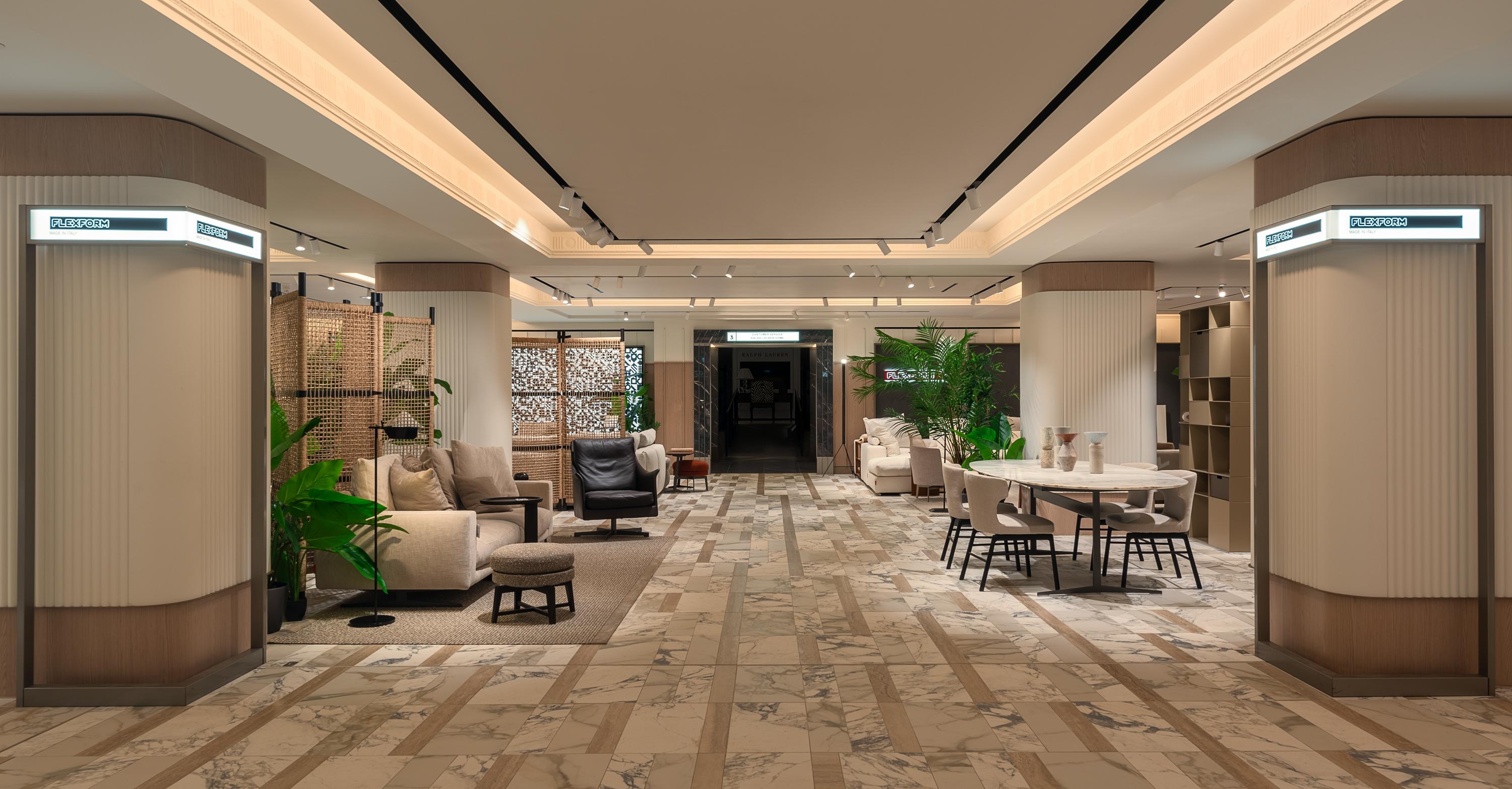 Flexform space at Harrods
