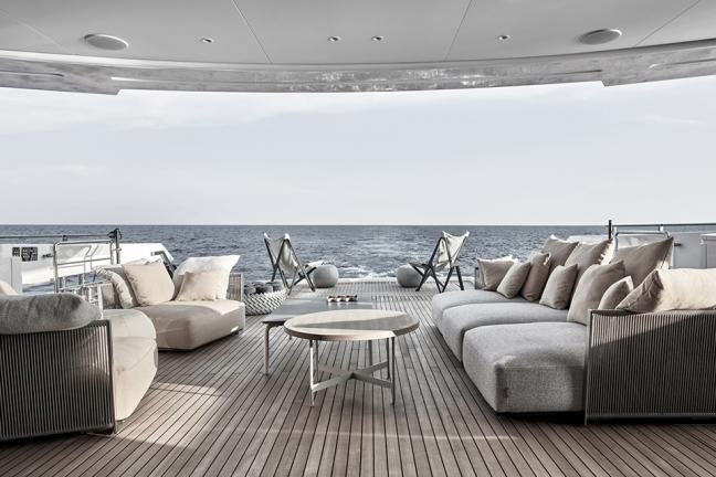 The outdoor furnishing of the Baglietto SuperYacht DOM 133 #3