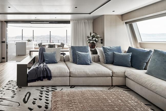 The indoor furnishing of the Baglietto SuperYacht DOM 133 #3