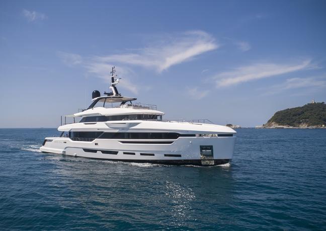 The exterior of the Baglietto SuperYacht DOM 133 #3