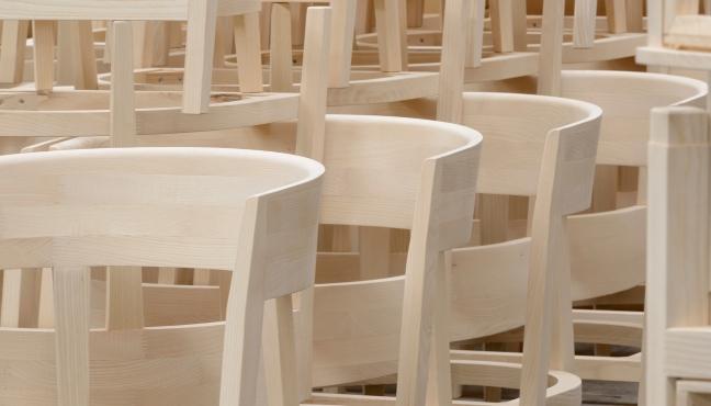 Stacked chair structures