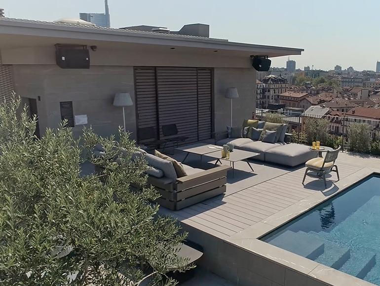 Rooftop with swimming pool